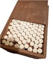 Atlantic White Chalk Crayon Nos Wood Box lid Binney   Smith Co  Ny With Chalk