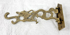 Vintage Solid Brass Dragon Folding Double Wall Hook Hanger Full Body 8 Inches