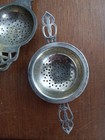 4 Antique Tea Strainers Silver Plate And Sterling