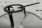 Antique Wrought Iron Trivet Heavy Metal Hearth Fireplace Trivet Pot   Pan Stand