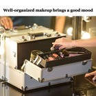 Extra Large Makeup Train Case 6 Tray Make Up Artists Organizer Box Lockable