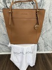 Michael Kors Ciara Tote   Nwot   Luggage Tan Saffiano Leather   Gold Zip   Bag