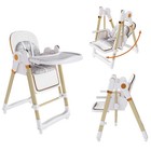 Convertible Baby High Chair To Rocker 5-point Harness Infant Feeding Chair White