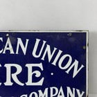 Antique 1910 Philadelphia Fire Insurance Porcelain Sign Advertising Pa Fighter