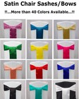 100pc Satin Chair Cover Sash Bows Wedding Banquet Party Event Decor - Free S h