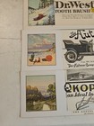 Lot Of 4 Vintage Ink Blotters With Advertisements Glued To Them