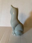 Vintage Light Green Cat Figurine Statue 9    Tall Ceramic Kitty