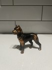 Vintage Boxer Dog Figurine Cast Metal With Painted Copper Finish Standing Pose