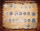 20 Assorted Old West Western Badges star vintage collectible  You Pick Styles