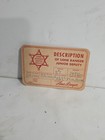 Ephemera  Lone Ranger Junior Deputy Card  1956