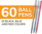 60-count Pack Of Bulk Pens  Flexible Round Barrel For Comfortable Writing