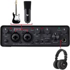 Lyxjam 2  2 Usb Audio Interface Studio Bundle W  Mic  Monitors   Shield
