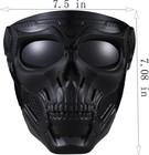 Skull Mask Full Face Tactical Masks For Cs Survival Games 19cmx18cm  Black 