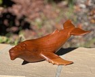 Hand Carved Waru Wood Humpback Whale Bali Brown Sculpture 11 l Figurine