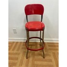 Vintage Cosco Styleaire Bar Stool Chair Red Metal Mid Century Modern 60s Retro