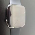 Apple Watch Series 7 45mm Stainless Steel Gps   Lte With Black Sports Band