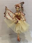 Vtg  Whimsical Victorian Renaissance Gold Fairy Christmas Doll Figurine Ornament