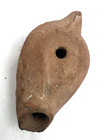 Ancient Terracotta Pottery Byzantine Period Oil Lamp 4  Long