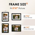Fixsmith 5x7 Picture Frame Set Of 2  Photo With Hd 5   7   Black