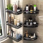 Bathroom Shelves No-drill Wall Mount Corner Shelf Shower Storage Rack Holder