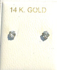 Brand New 14k Gold 3mm Dia Baby Stud Earrings