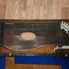 Vintage Autoharp Zither String Instrument W  Wooden Hard Case   Tuning Wrench