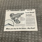 1951 Ford Vintage Original Car Sales Brochure Catalog