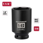 Mixpower 1 2 Inch Drive Deep Impact Socket 1-1 2 1 2 dr  Inch  Black 