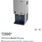 Scotsman Counter Air Cool 392 Lb  Touchfree Ice Maker   Disp 