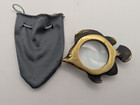 Vintage Antique Brass Footed Fish Magnifying Desk Lens Magnifier  