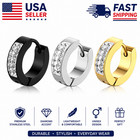Stainless Steel Womens Mens Hoop Earrings Huggie Earrings Cz Piercings Hypoaller