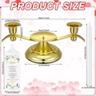 Landhoow 3 Unity Floral Candles For Wedding Ceremony Set With Golden Candle