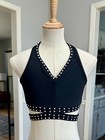 Dance Costume Black Hip Hop Jazz 2pc Bra   Pants Ivy Sky Balera Child Large