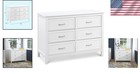 Dresser White Storage Drawers Bedroom Furniture Organizer Six Drawers