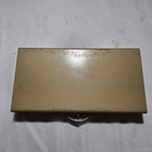 Vintage Metal Microscope Slide Box Case Holds 150 Slides Industrial Lab Storage
