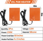 2pcs Silicone Car Engine Heater Pad - 4  X 5  Self-adhesive Oil Pan Heater Pad W