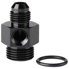 6an Male Flare To 8an -8 Orb Male With 1 8 Npt Gauge Port 6an To -8 Orb Black