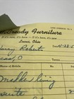 Lucas  Ohio 1958 Mcready Furniture Receipt And Sales Tax Stamps Harry Roberts