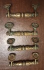 Set Of 4 Ornate Antique Victorian Acanthus Leaf Door Handles-cast Brass-6-1 2 