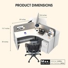 3 Person Office Cubicle Desk Workstation W drawers Adjustable Wall Partitions