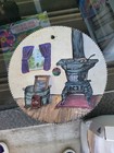 Vintage Hand Painted Saw Blade Signed By Artist 