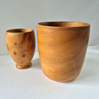 2 Hand Turned Wood Bowls Signed By Hawaii Artist Thayer