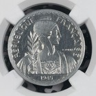 1945 French Indo-china 20 Centimes Piedfort Essai Ngc Pr63 Lot g4031 104 Minted 
