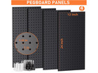 Kit Panel Perforado  48x24 Inch Metal Con 4 Paneles Y 156 Ganchos Organizador He