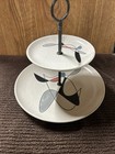 Vintage Metlox Poppy Trail 2 Tier Tibbit Serving Tray