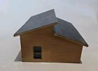 Vintage Primitive Folk Art Handmade Country Out Building With Windows And Glass