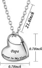 Cremation Urn Necklace For Ashes Urn Jewelry forever In My Heart Carved Stainles