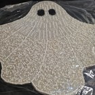 Halloween White Ghost Beaded  Placemat Charger 15    Christian Siriano New Nwt 