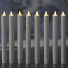 Set Of 8 Luminara Flameless Led Taper Candles W remote Moving Wick Ivory 9 5 