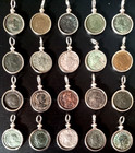 One Larger Genuine Ancient Roman Coin Budget Pendant Necklace Silver Color Bezel